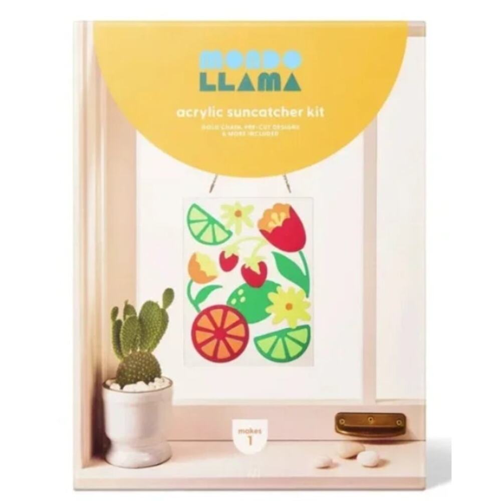 Fruit Acrylic Suncatcher Craft Kit - Mondo Llama NEW in box Hanging Cute Fun s2